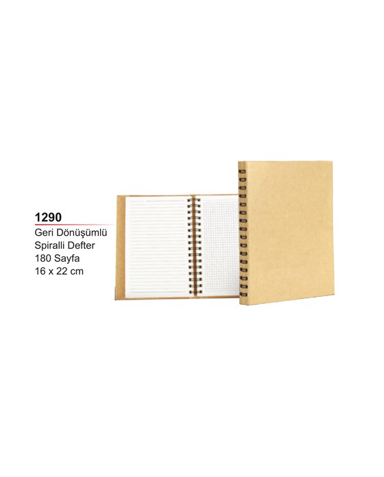 Unijoy 1290 Geri Dönüşümlü Spiralli Defter
