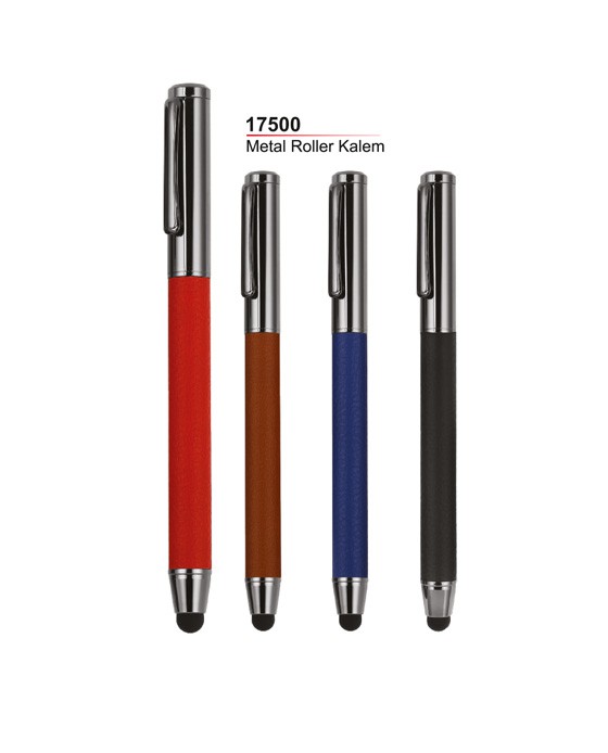 Unijoy 17500 Deri Gövdeli Dokunmatik Metal Roller Kalem