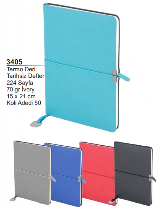 Unijoy 3405 Termo Deri Tarihsiz Defter