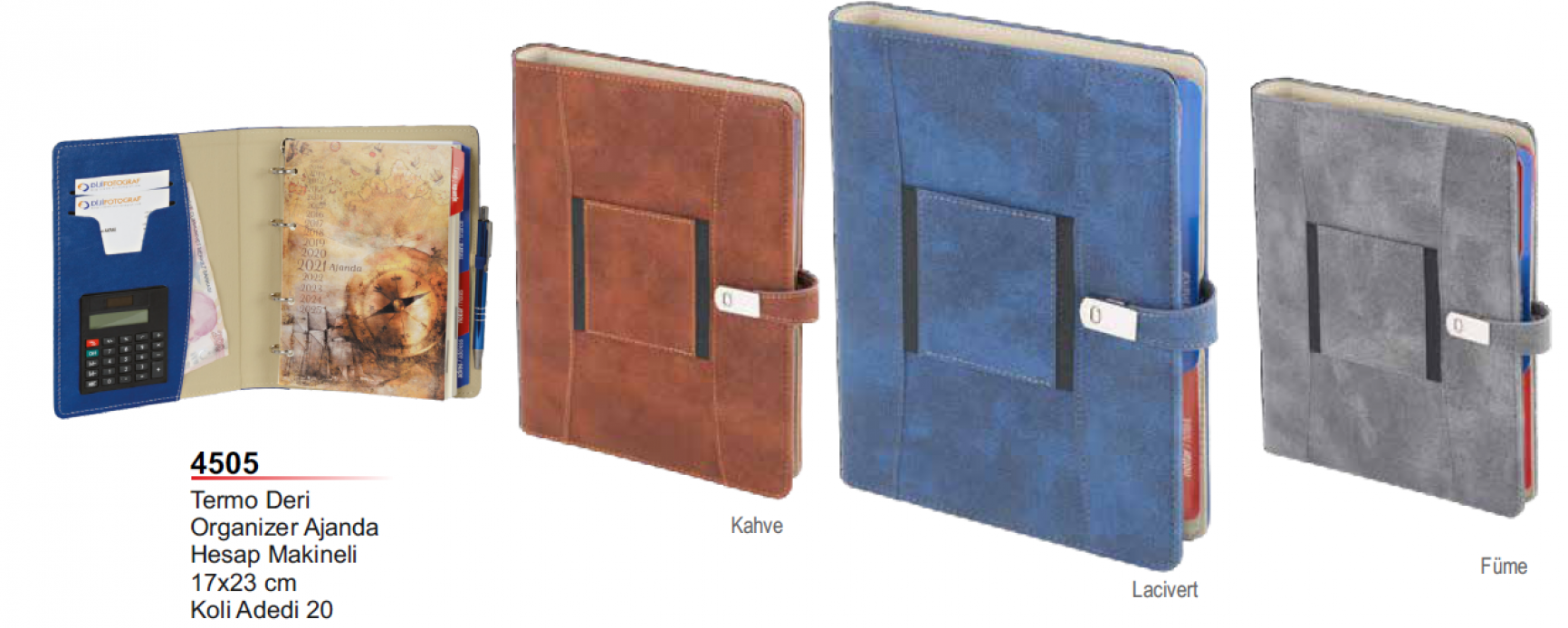 Unijoy 4505 Termo Deri Cepli Organizer Ajanda