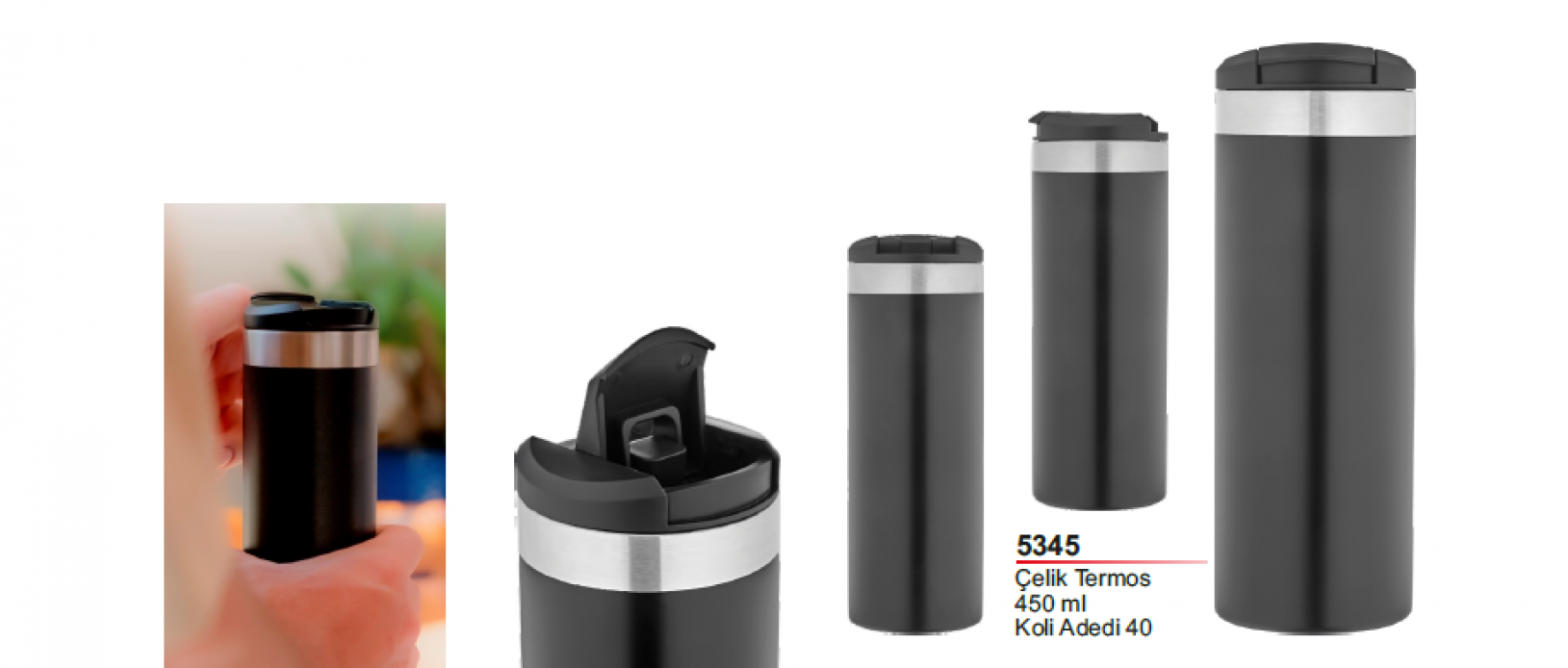 Unijoy 5345 Çelik Termos Mug – 450 ml