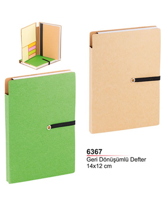 Unijoy 6367 Geri Dönüşümlü Lastikli Defter