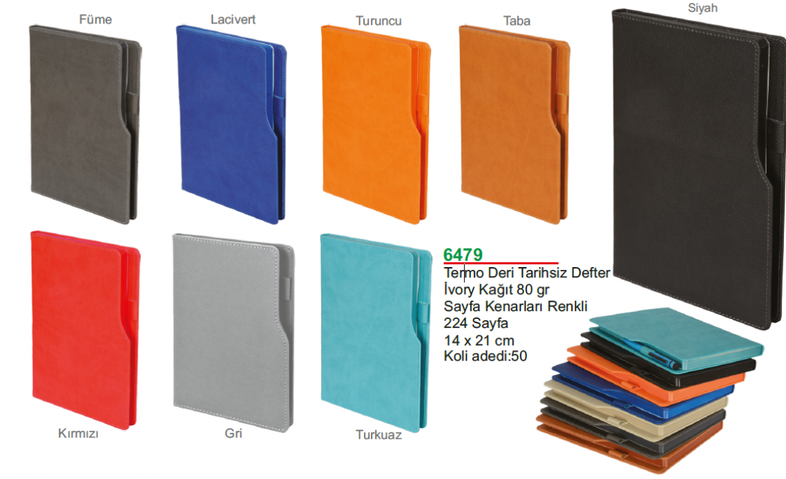 Unijoy 6479 Termo Deri Tarihsiz Defter