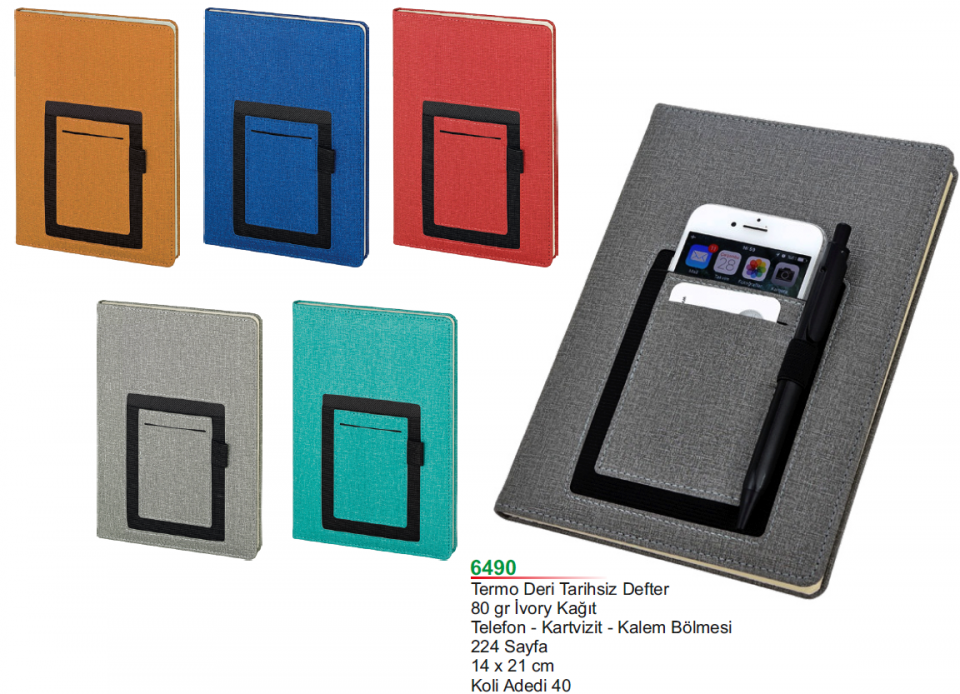 Unijoy 6490 Termo Deri Tarihsiz Defter