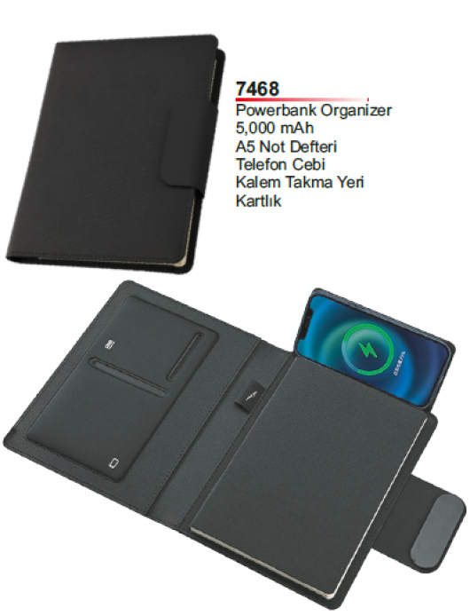 Unijoy 7468 Powerbank Organizer Defter