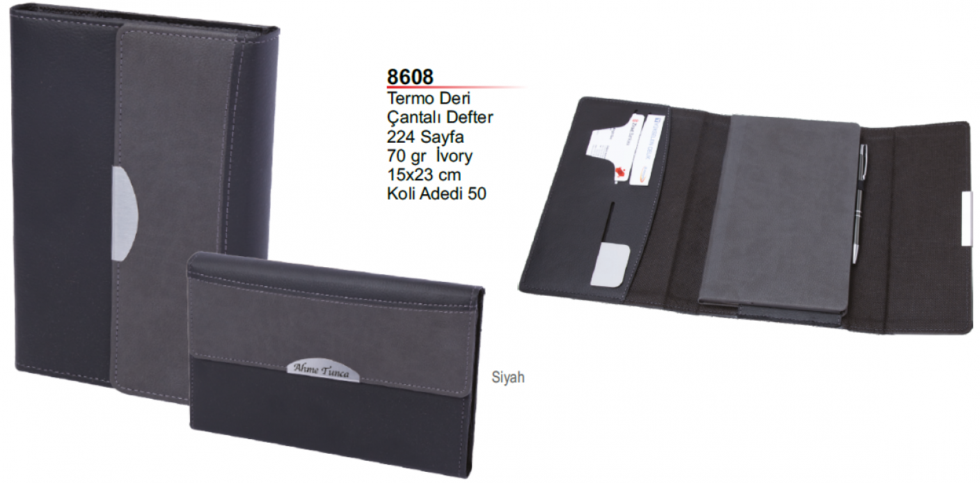 Unijoy 8608 Termo Deri Çantalı Defter