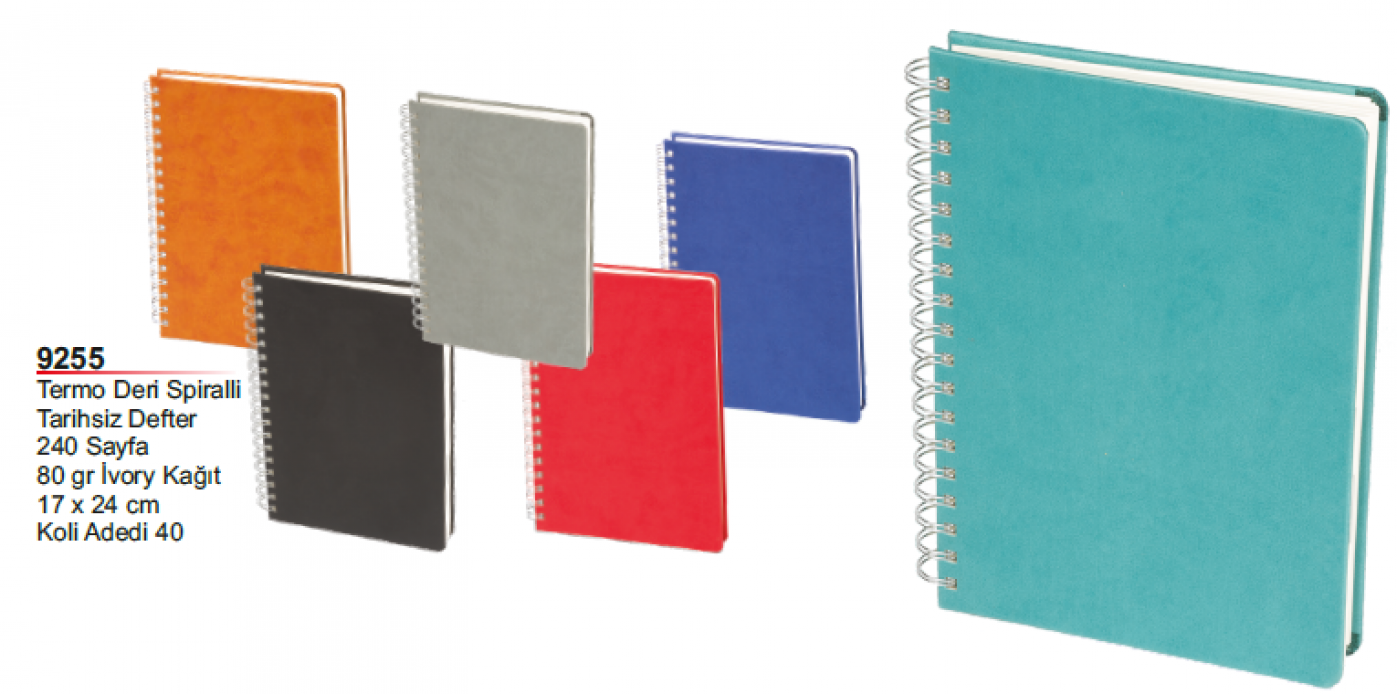 Unijoy 9255 Termo Deri Spiralli Tarihsiz Defter